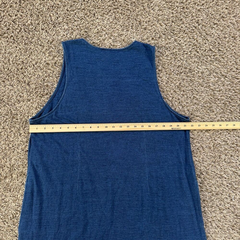 J. Jill Pure Jill Indigo Tank Dress Chambray Blue XL/P Classic Preppy Comfort - Picture 10 of 10